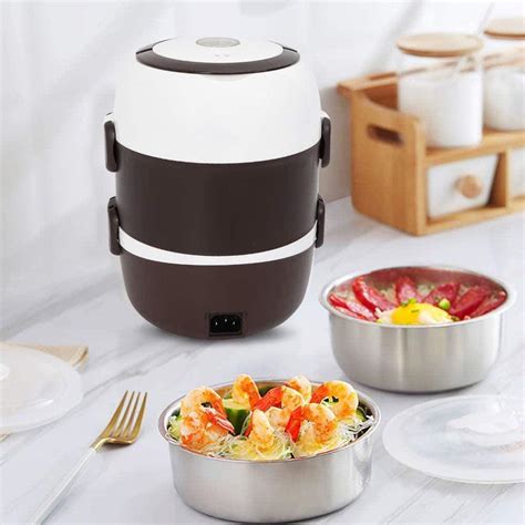 electric portable lunch box that cook rice|portable cooking lunch box.